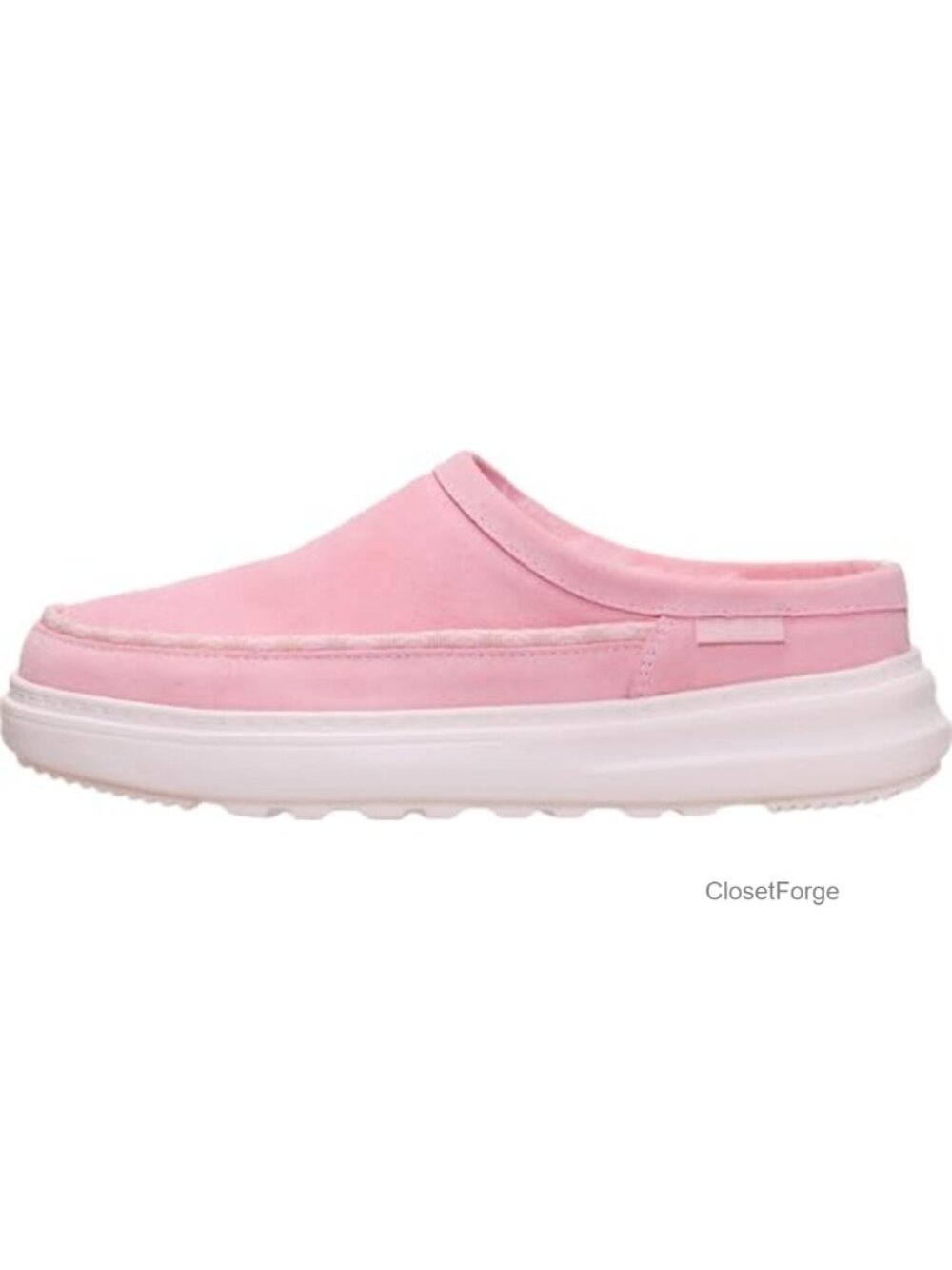 Suede Sherpa Lined Slip On Clog Comfort Casual Women's Shoes